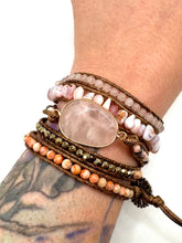 Load image into Gallery viewer, Rose Quartz Wrap Bracelet
