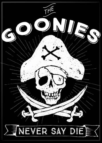 Goonies Never Say Die Blk Magnet 2.5