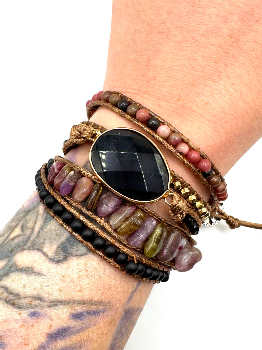 Obsidian Wrap Bracelet