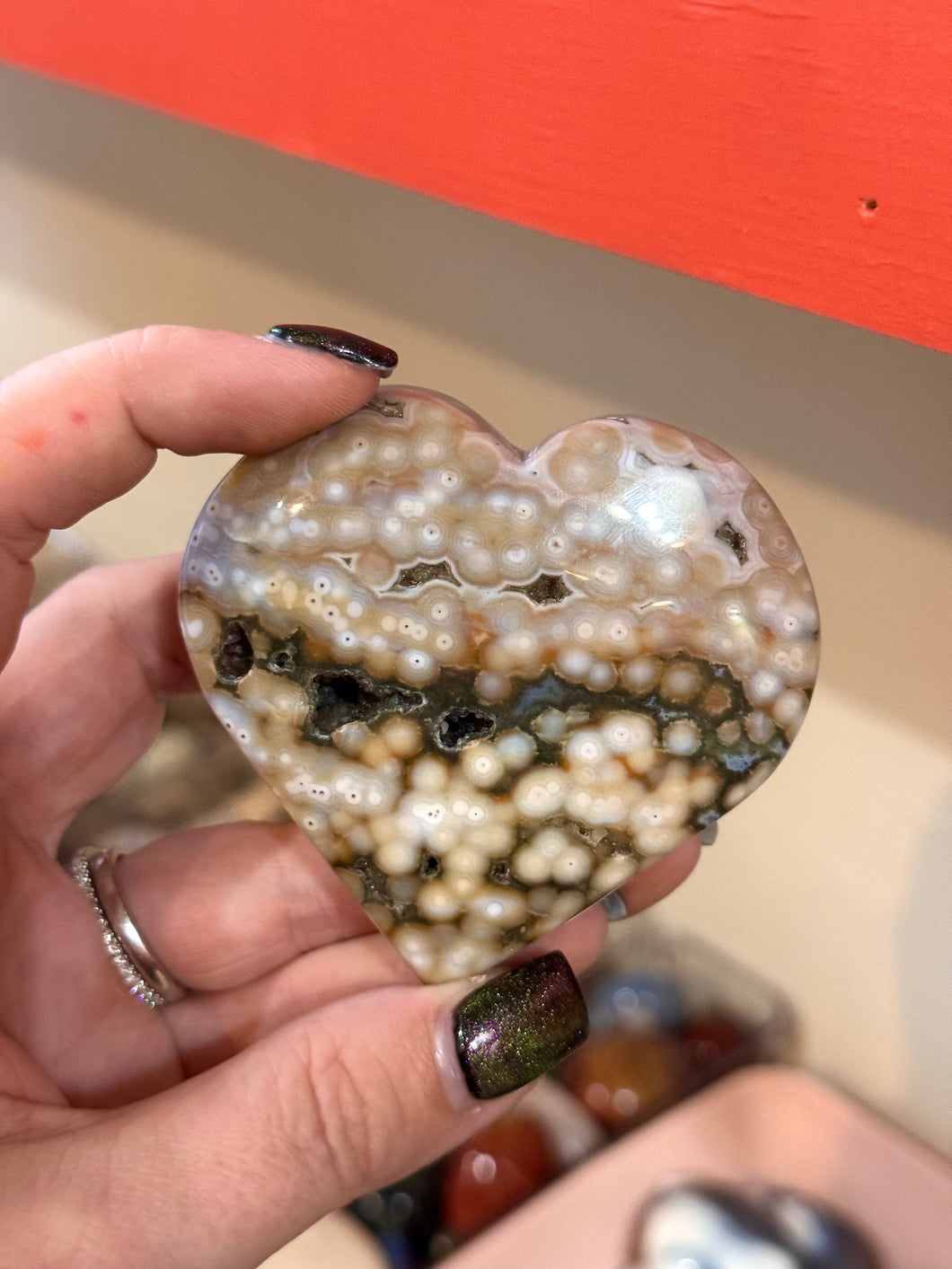 Ocean Jasper (8th Vein) Heart