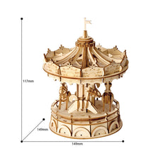 Load image into Gallery viewer, 3D Laser Cut Wooden Puzzle: Merry-Go-Round
