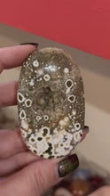 Load and play video in Gallery viewer, Ocean Jasper (8th Vein) Palm Stone
