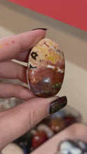 Load and play video in Gallery viewer, Ocean Jasper (8th Vein) Palm Stone
