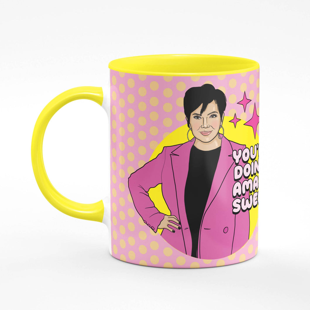 Kris Jenner Amazing Sweetie Yellow Mug