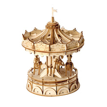 Load image into Gallery viewer, 3D Laser Cut Wooden Puzzle: Merry-Go-Round
